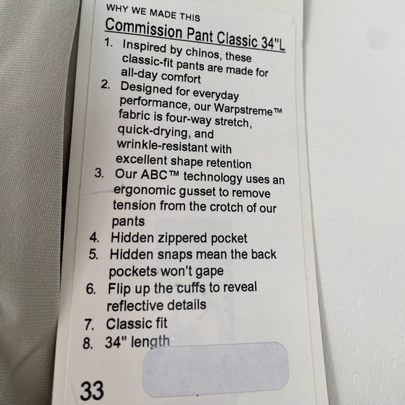 Lulu lemon commission pants (ABC Trousers) - Picture 2 of 3